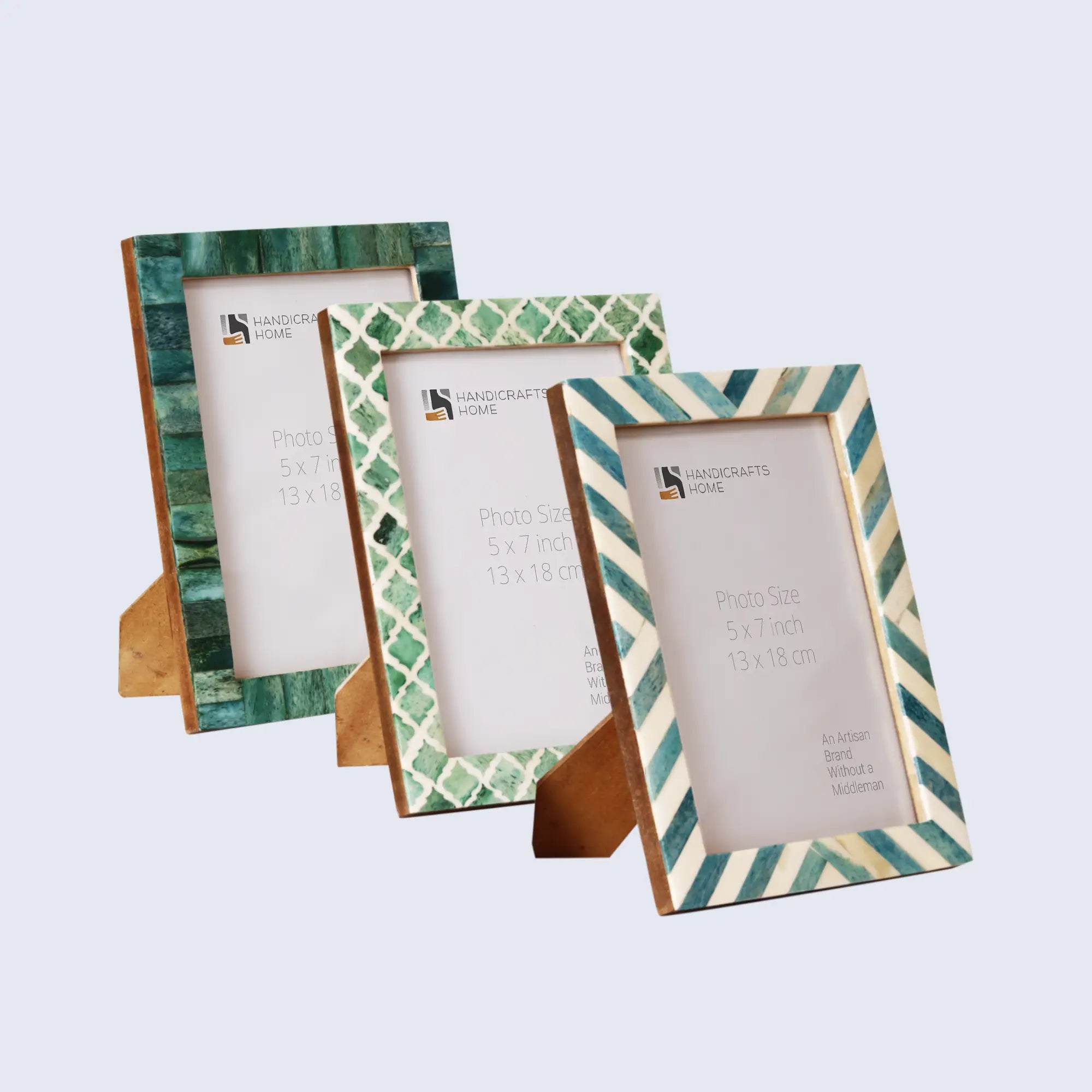 5x7 Picture Frames Combo Pack of 3- Greenery Collection