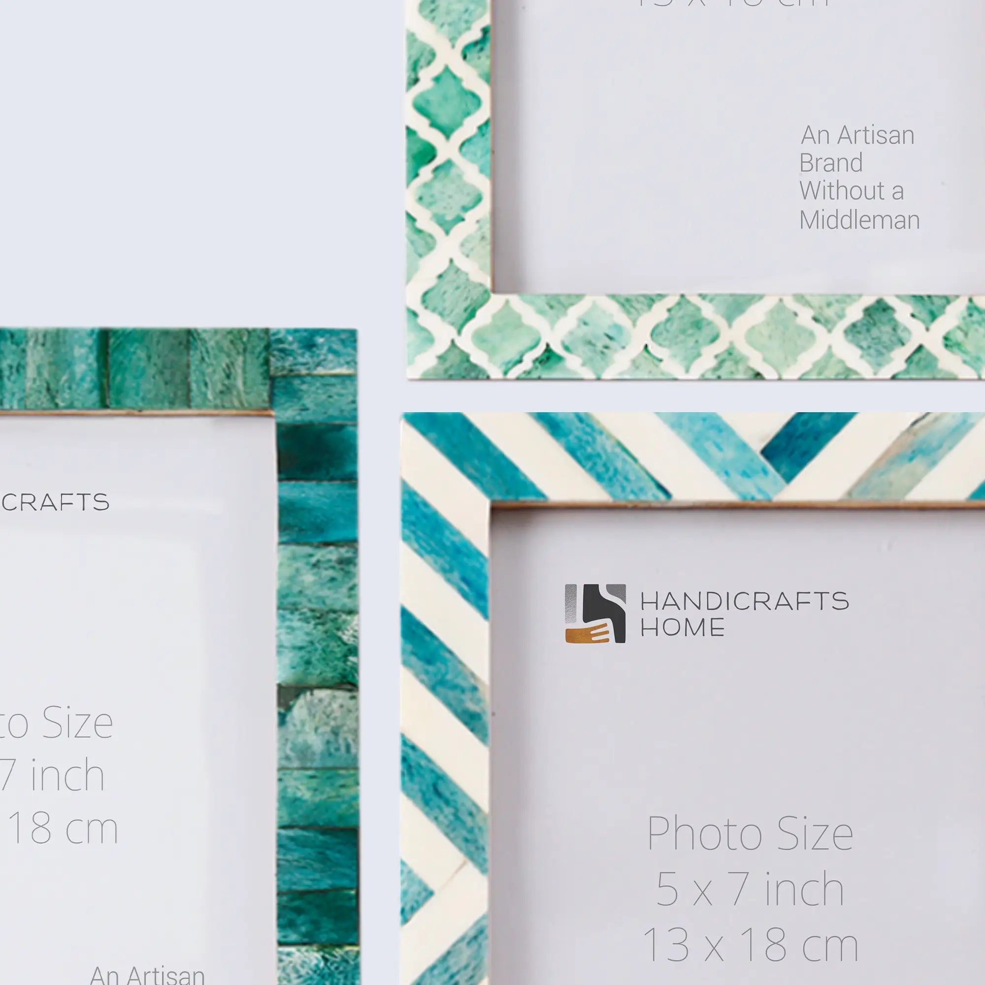 5x7 Picture Frames Combo Pack of 3- Greenery Collection